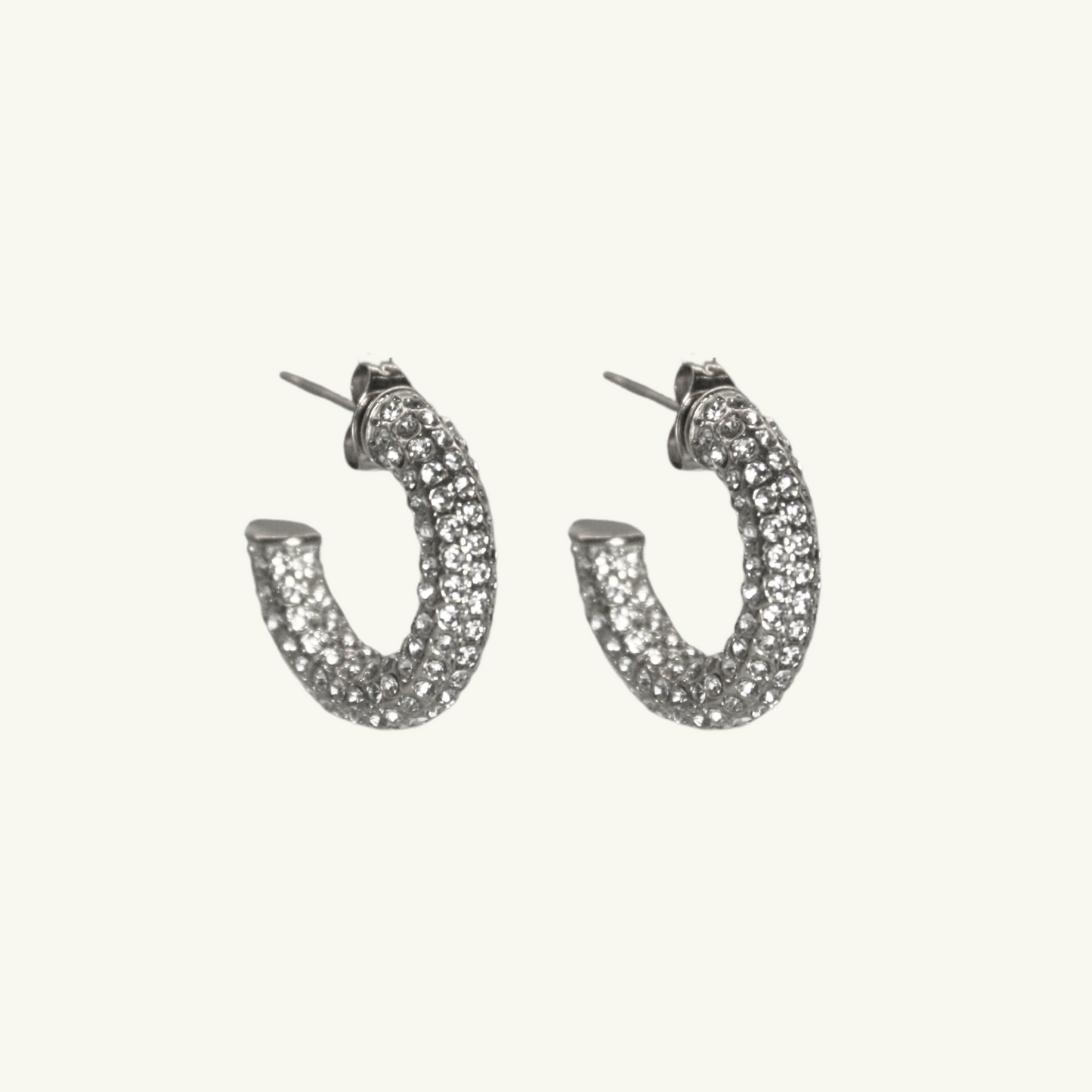 Shiny Chunky Statement Earring | Zilver