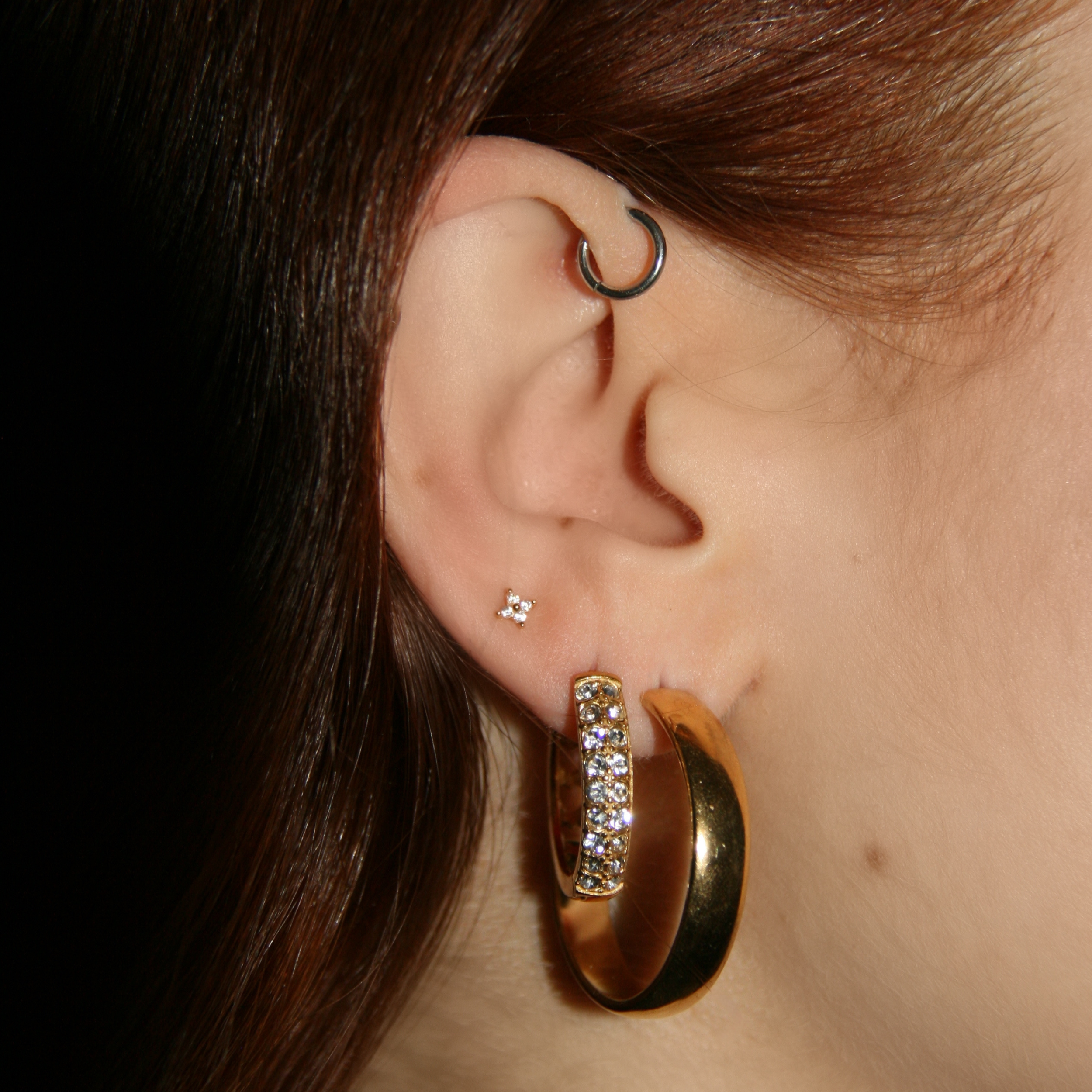 Big Double Shine Hoop Earring LLEA Jewels