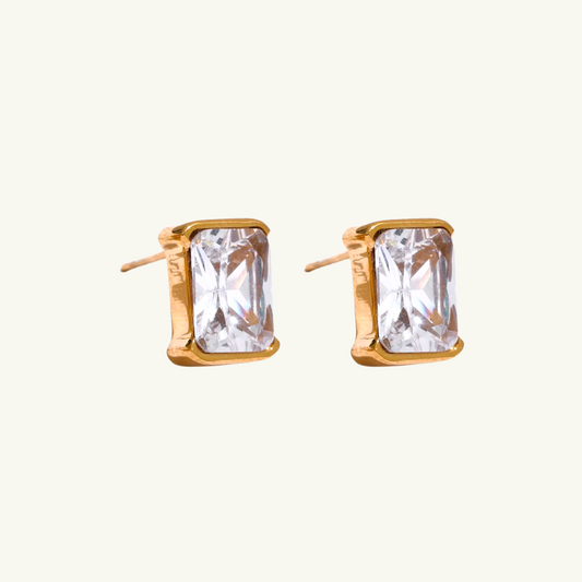 BIG GEM STUD EARRING