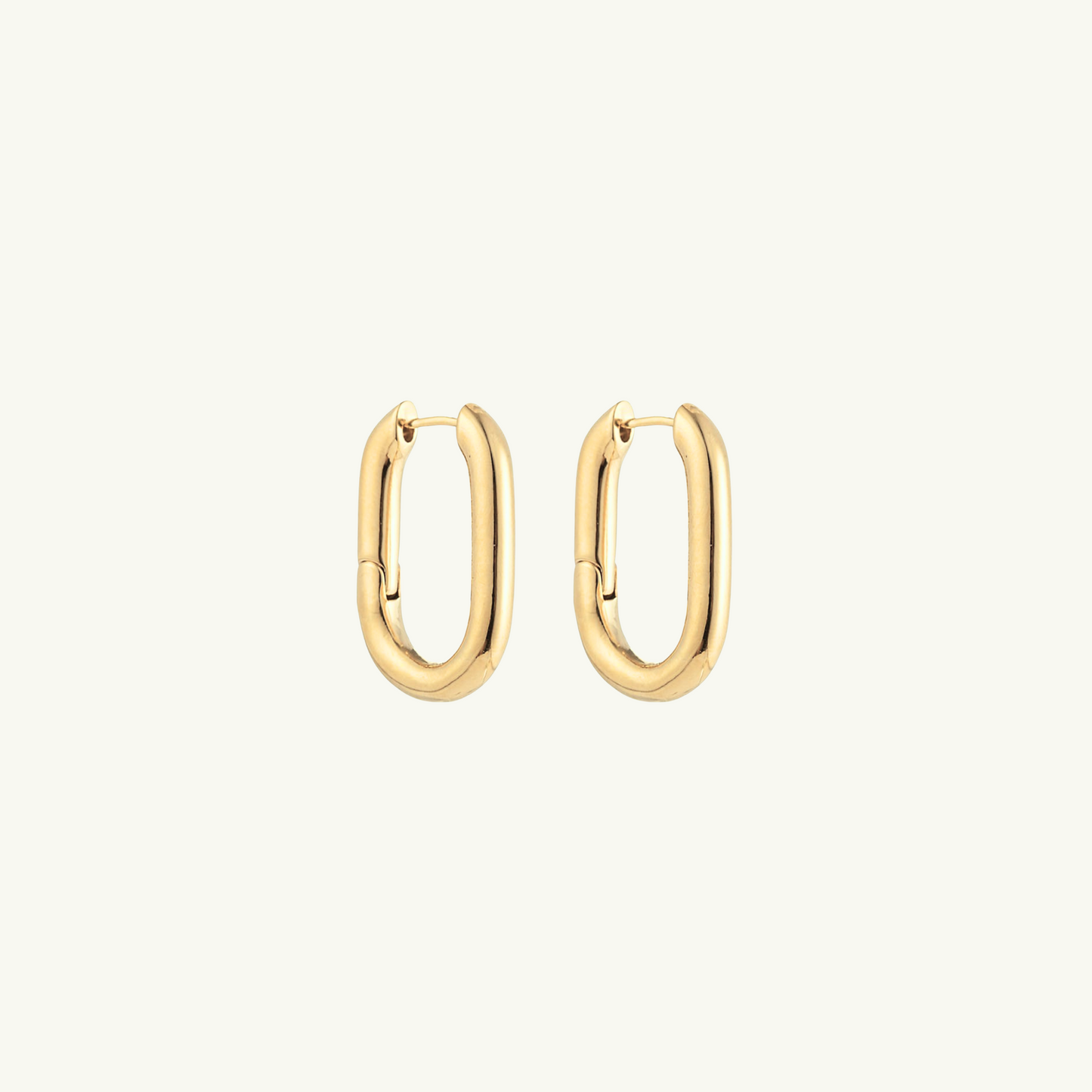 CHUNKY RECTANGLE HOOP EARRING GIFTSET | GOLD