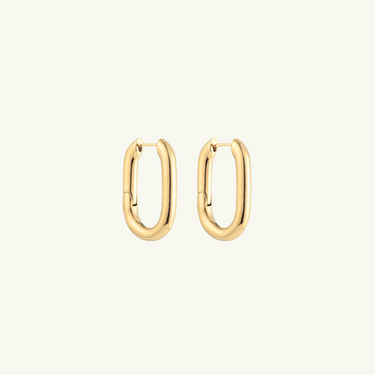 CHUNKY RECTANGLE HOOP EARRING GIFTSET | GOLD