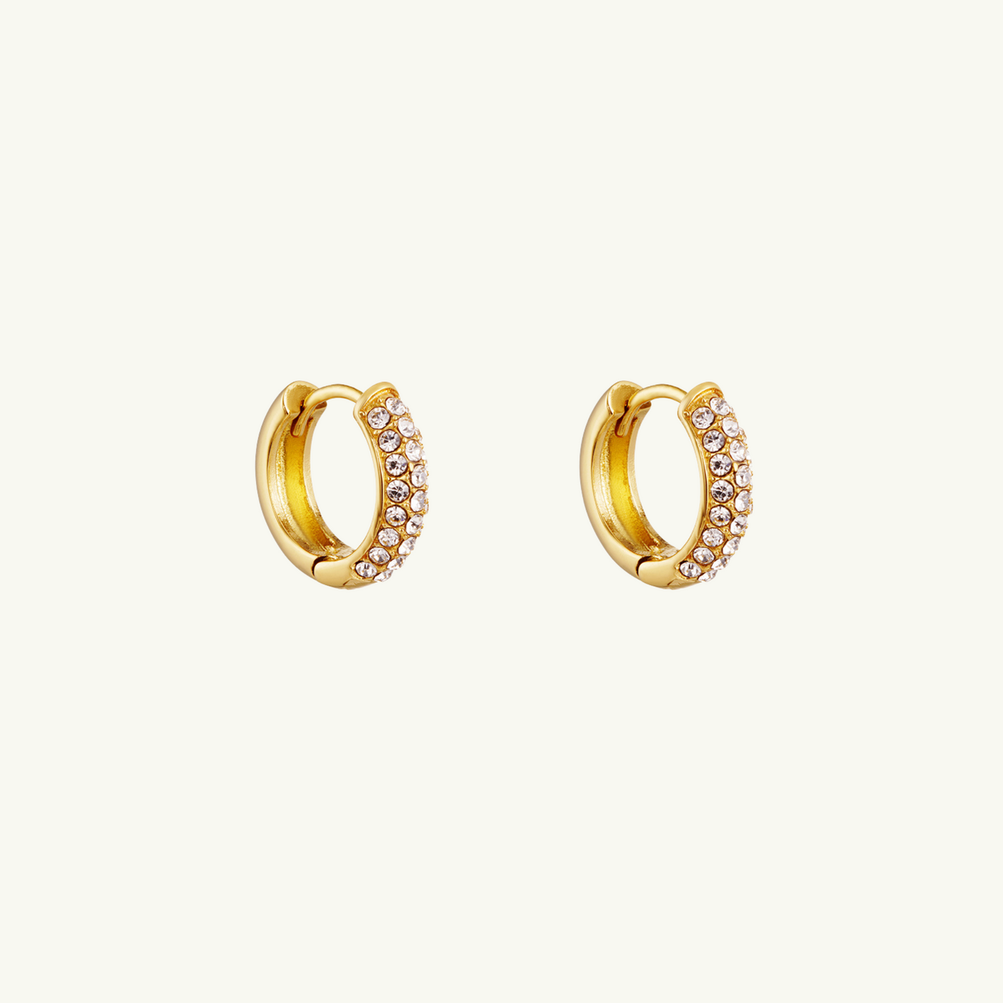 SHINY CHUNKY HOOP EARRING GIFTSET | GOUD