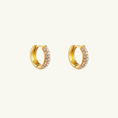 SHINY CHUNKY HOOP EARRING GIFTSET | GOUD