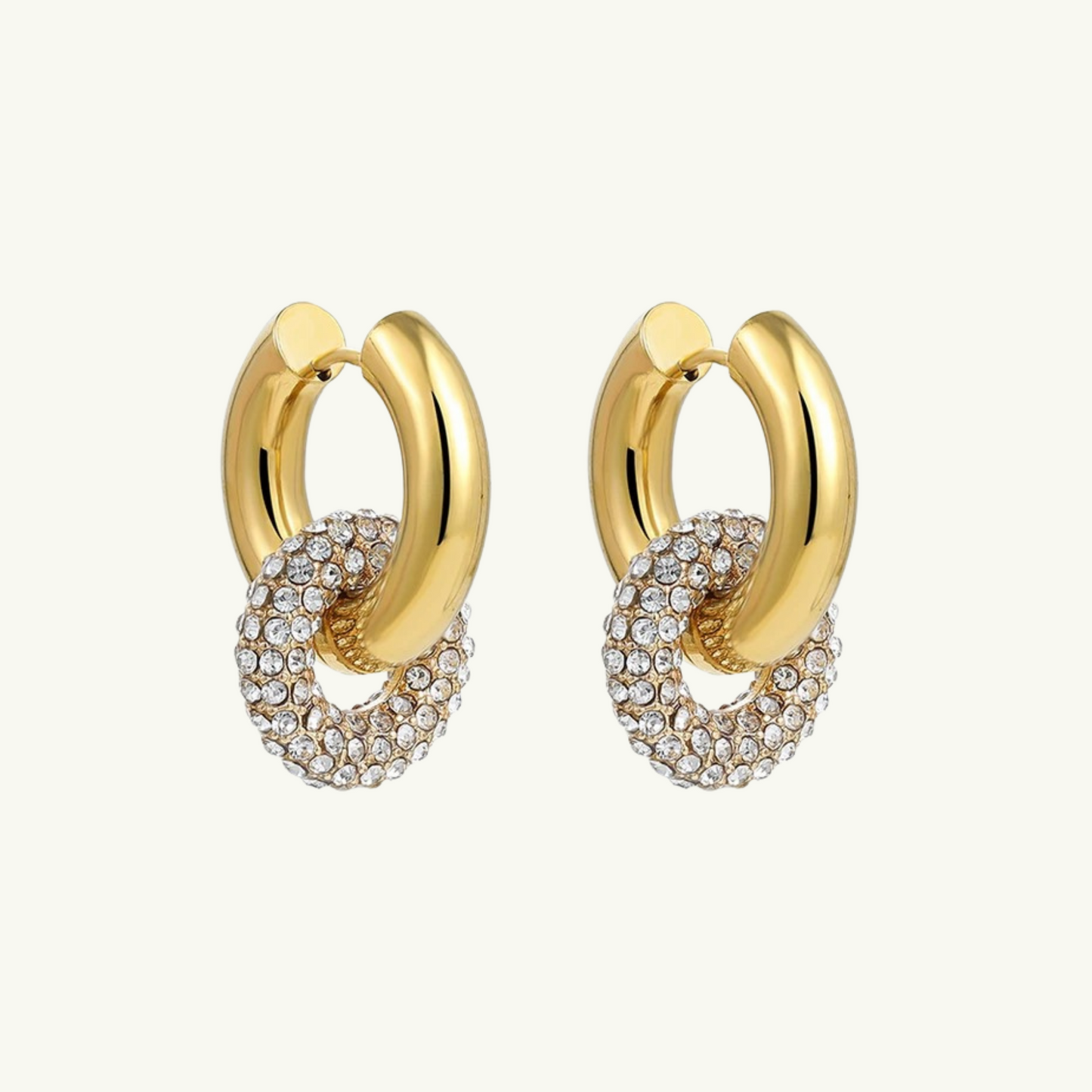 SHINY DOUBLE HOOP EARRING GIFTSET | GOLD