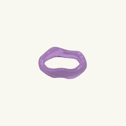 WAVY RESIN RING | PURPLE