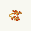 Wrapped Orange Leaves Ring