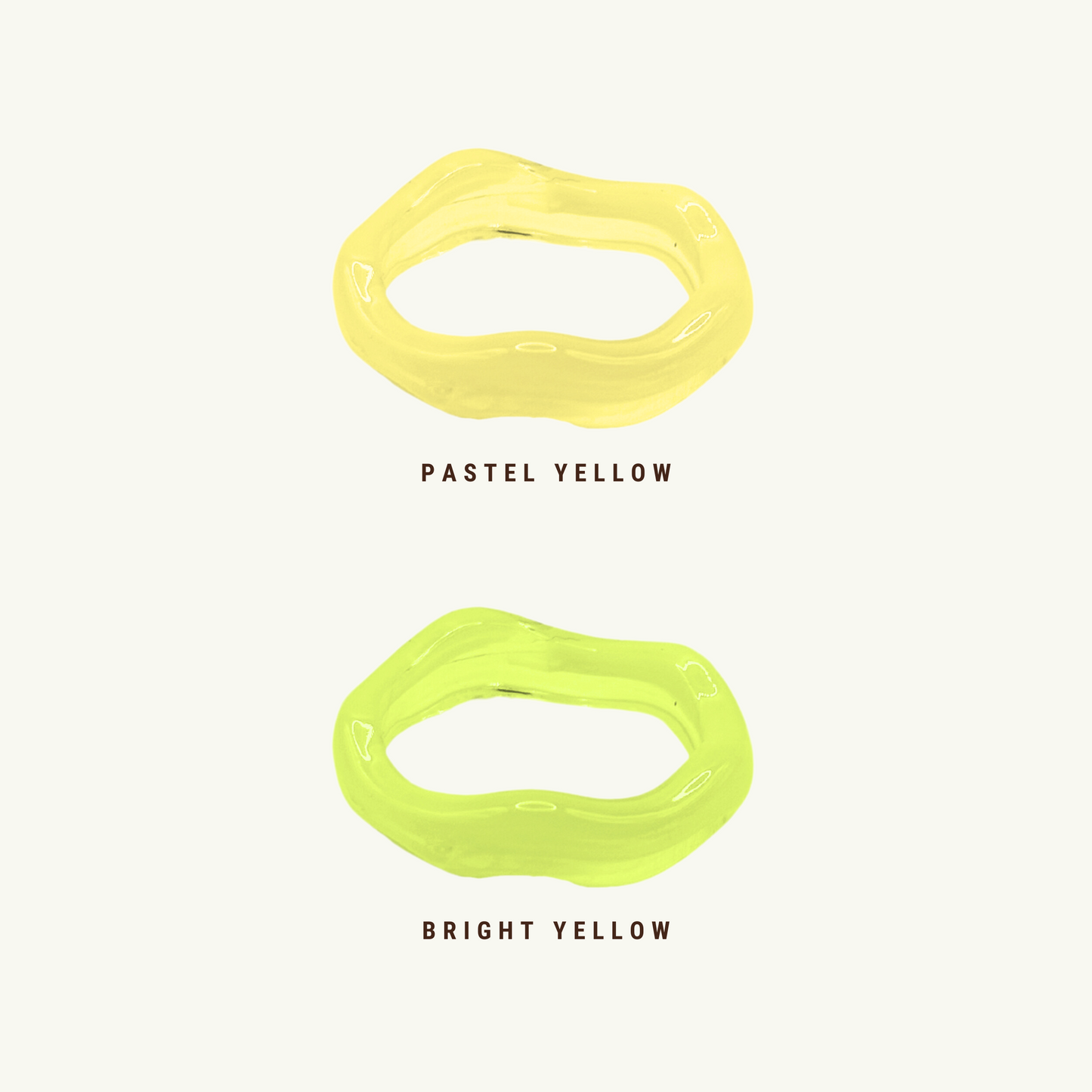 WAVY RESIN RING | YELLOW