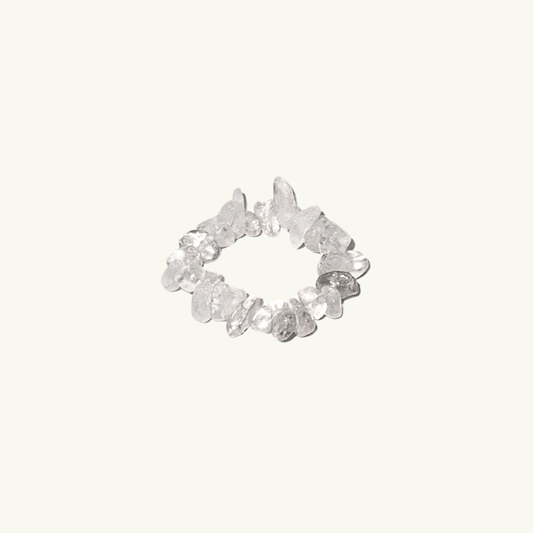 CLEAR QUARTZ CHIP RING