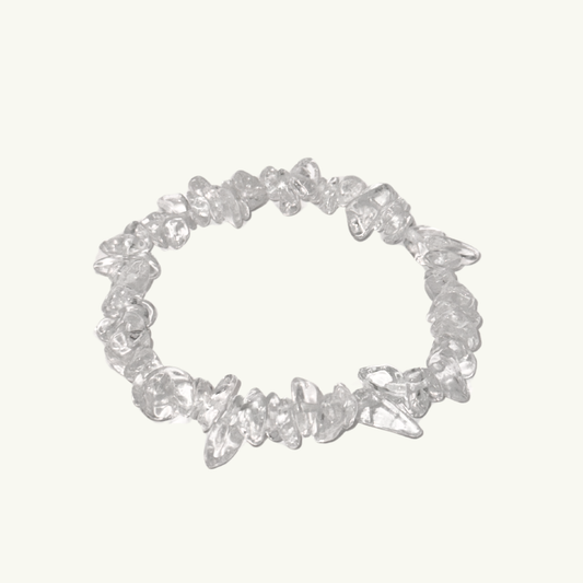 CLEAR QUARTZ CHIP BRACELET