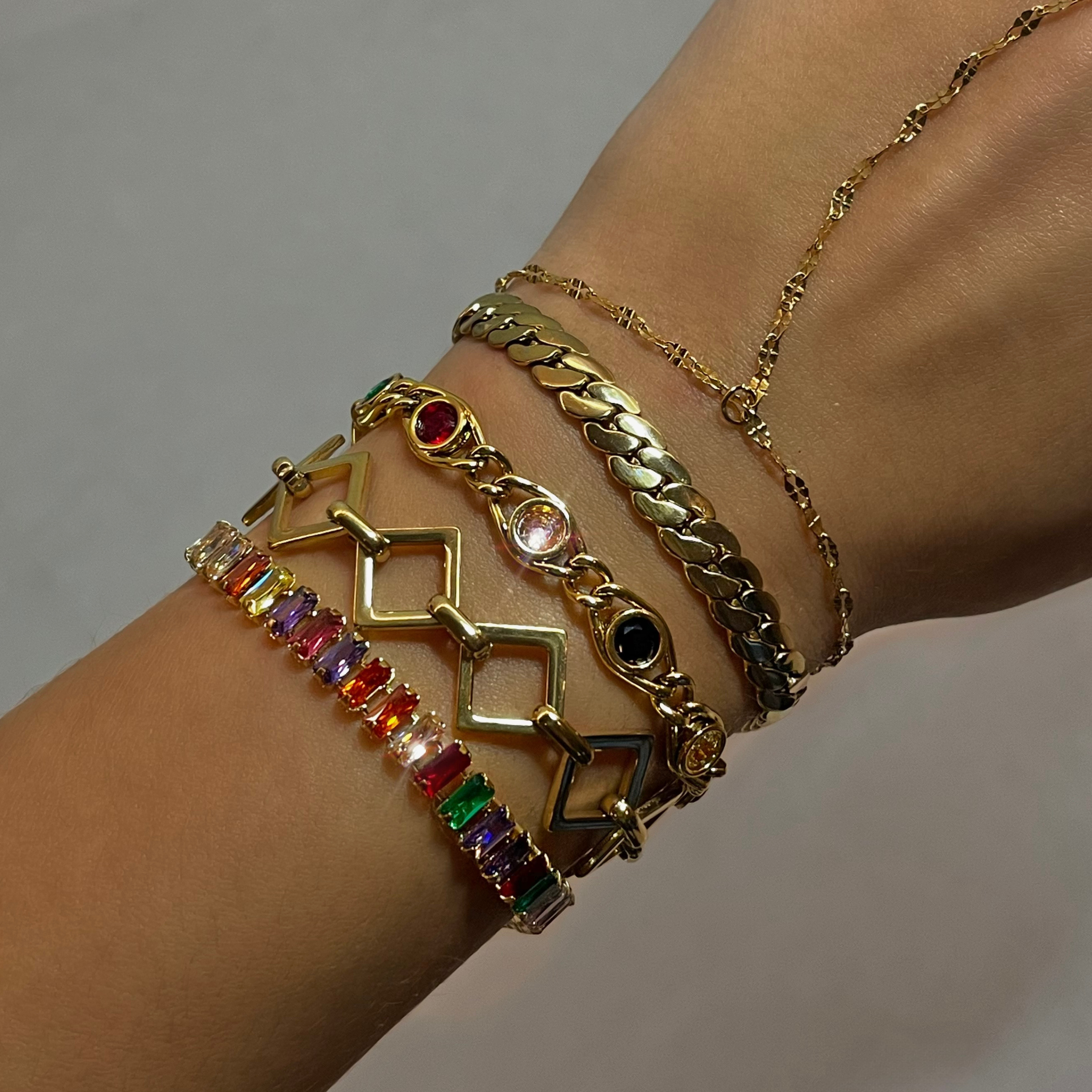 Colored Gems Bracelet