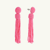 Pink Tassel Statement Earring