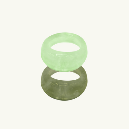 CHUNKY RESIN RING | GREEN