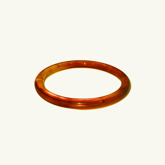 RESIN BANGLE BRACELET | CLEAR TORTOISE