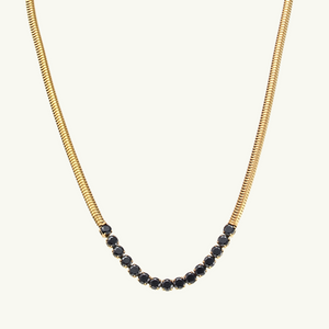 Shiny Black Snake Necklace