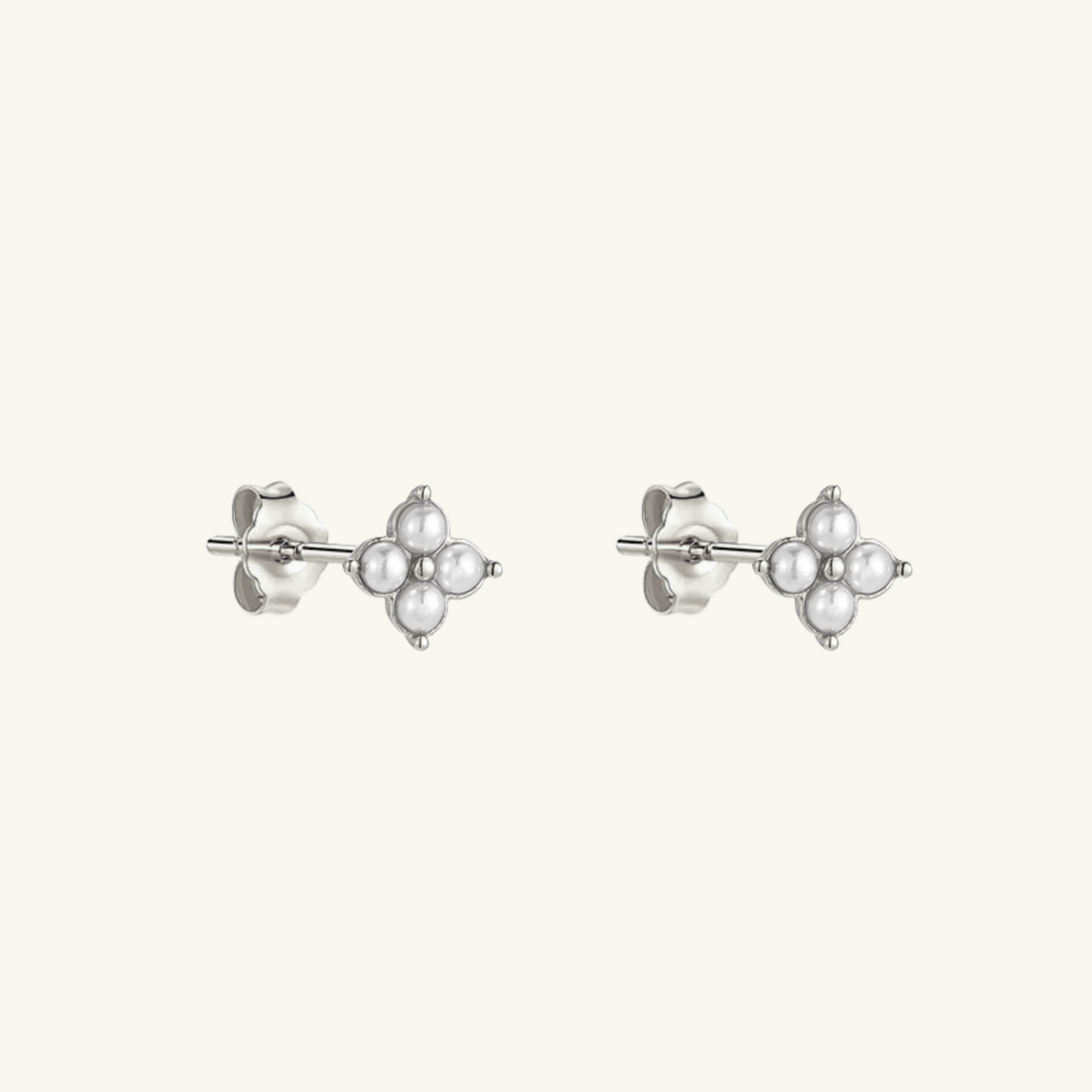 FLOWER PEARL STUD EARRING