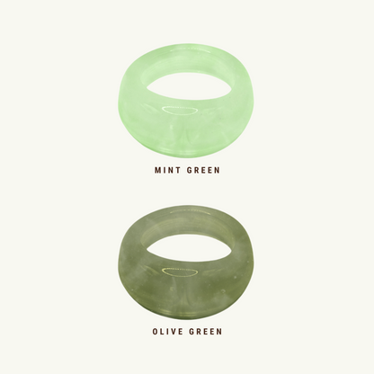 CHUNKY RESIN RING | GREEN