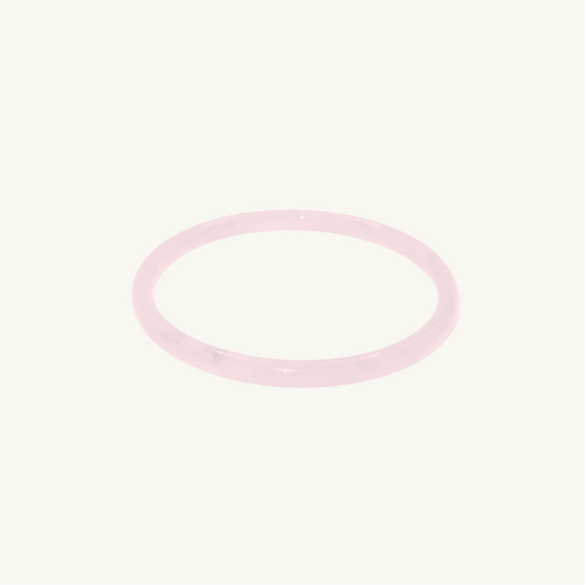 JADE GLASS BANGLE BRACELET | PINK