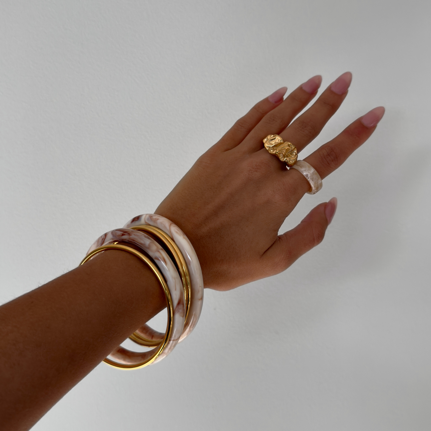 RESIN BANGLE BRACELET | MARBLE