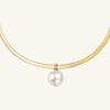 Pearl Flat Snake Necklace