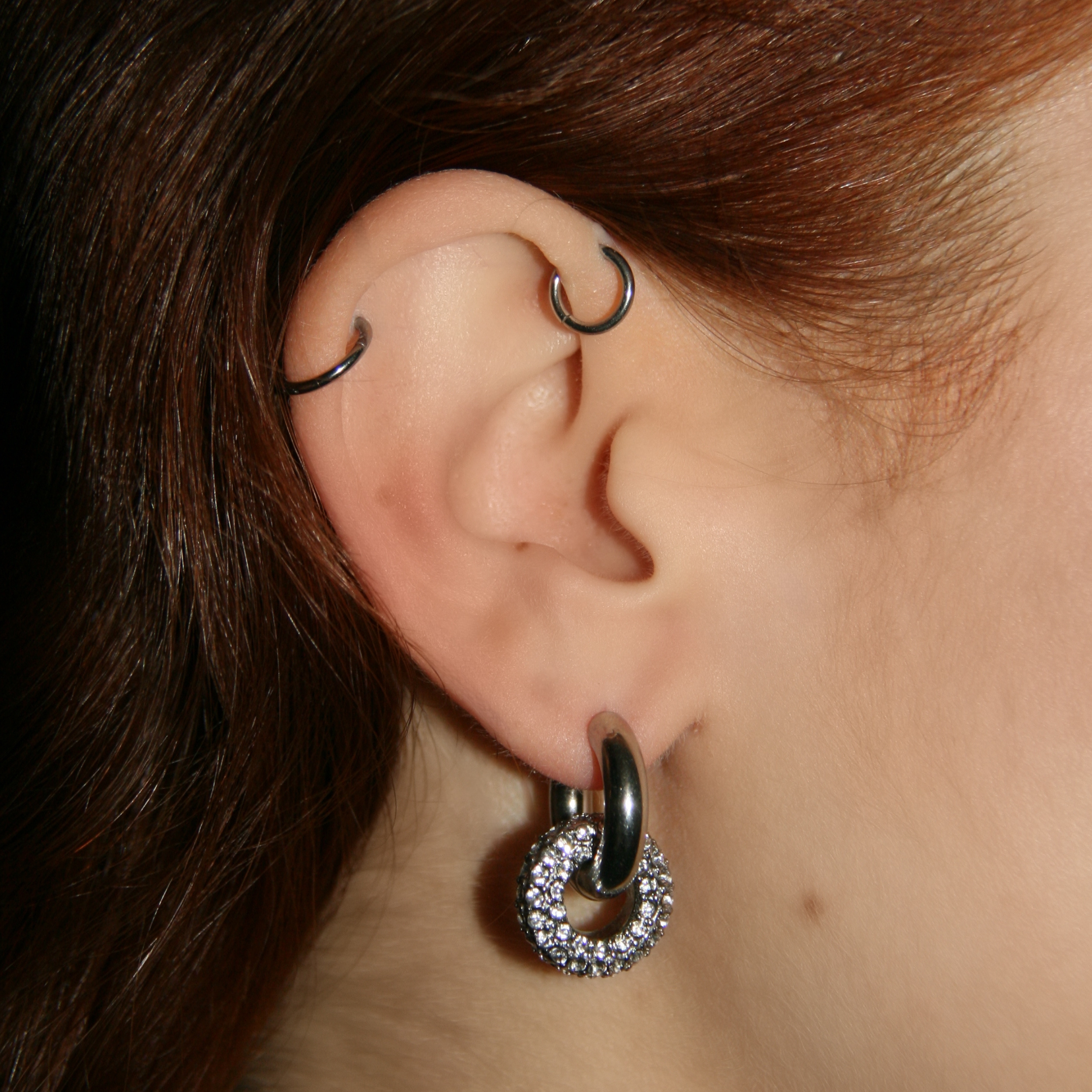 Shiny Double Hoop Earring