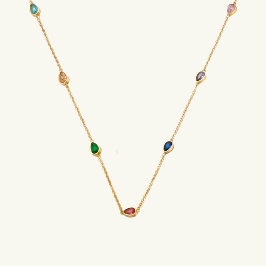 COLORED DROPS NECKLACE