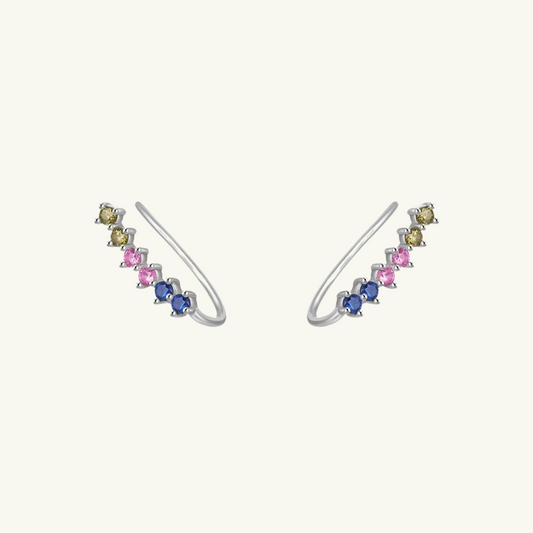 COLORED GEMS CLIMBER EARRING