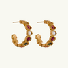 Colored Gems Statement Earring