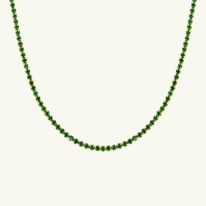 Green Tennis Necklace