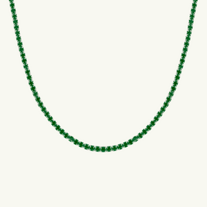 Green Tennis Necklace