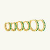 Shiny Green Hoop Earring