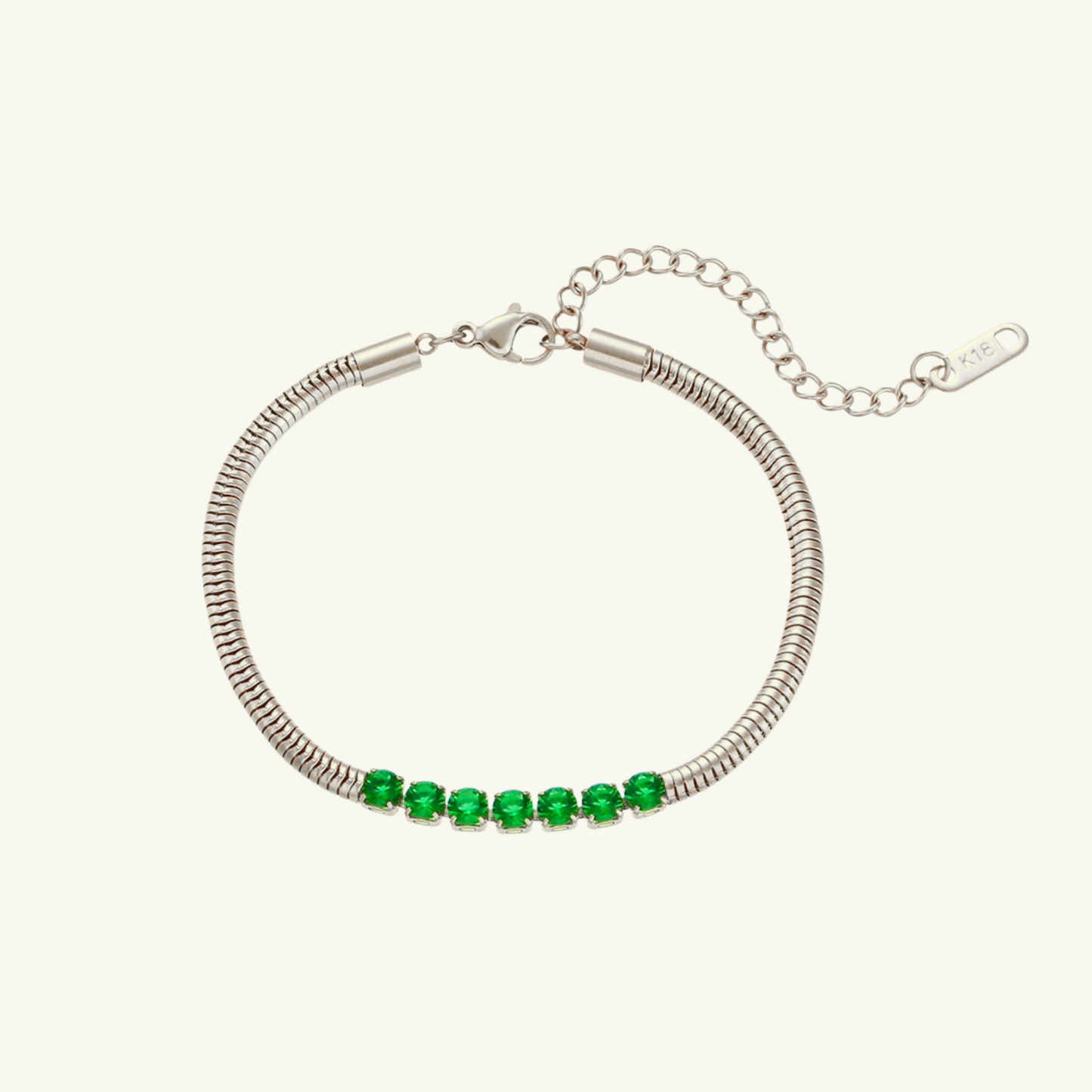 SHINY GREEN SNAKE BRACELET