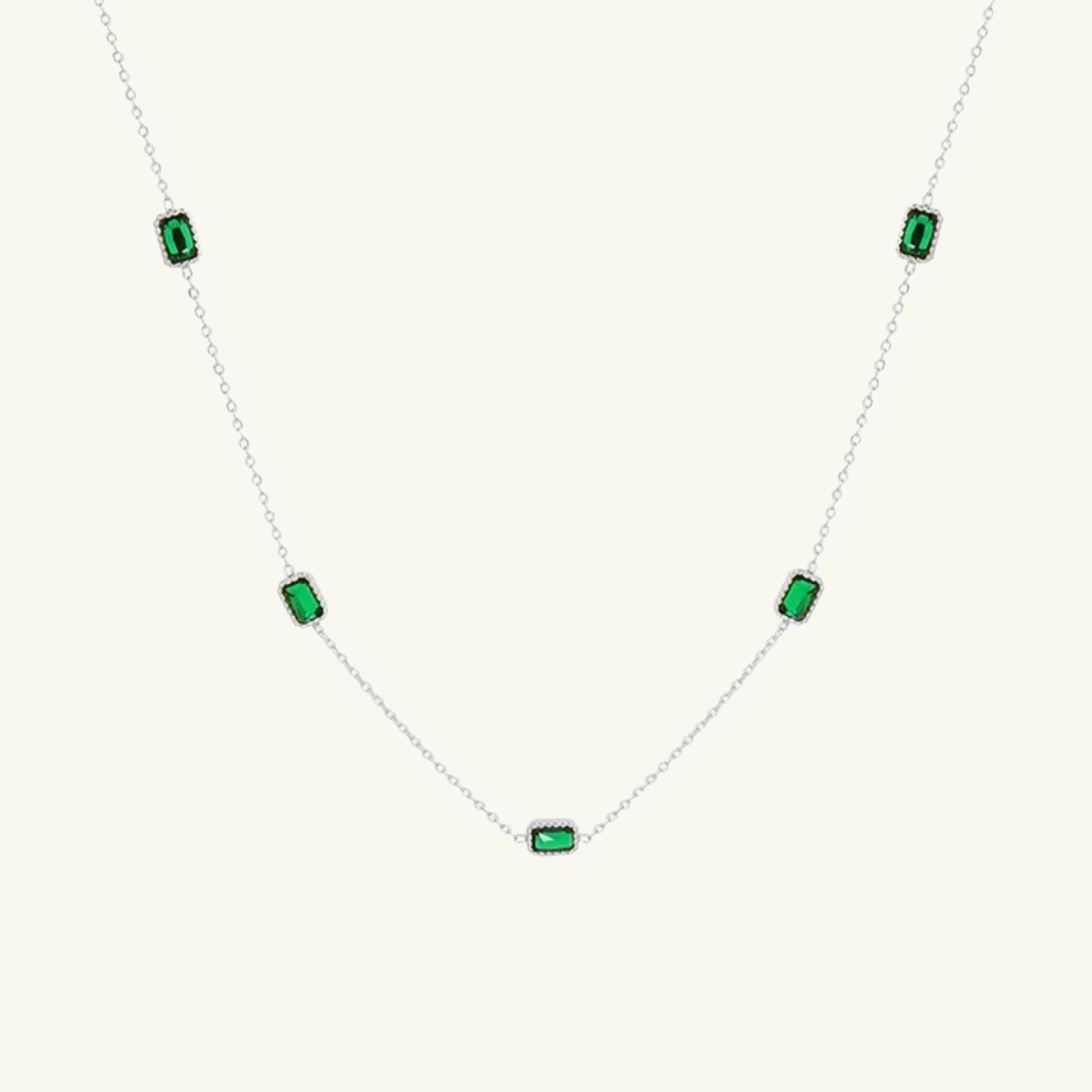 Classic Green Gems Necklace