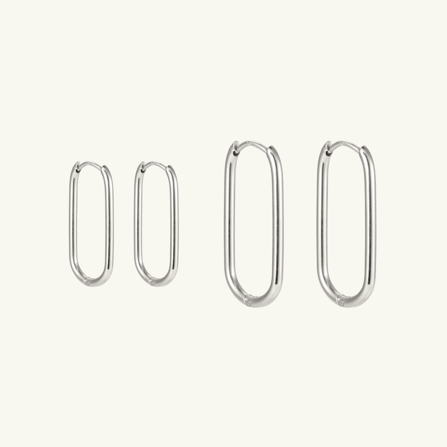 RECTANGLE HOOP EARRING