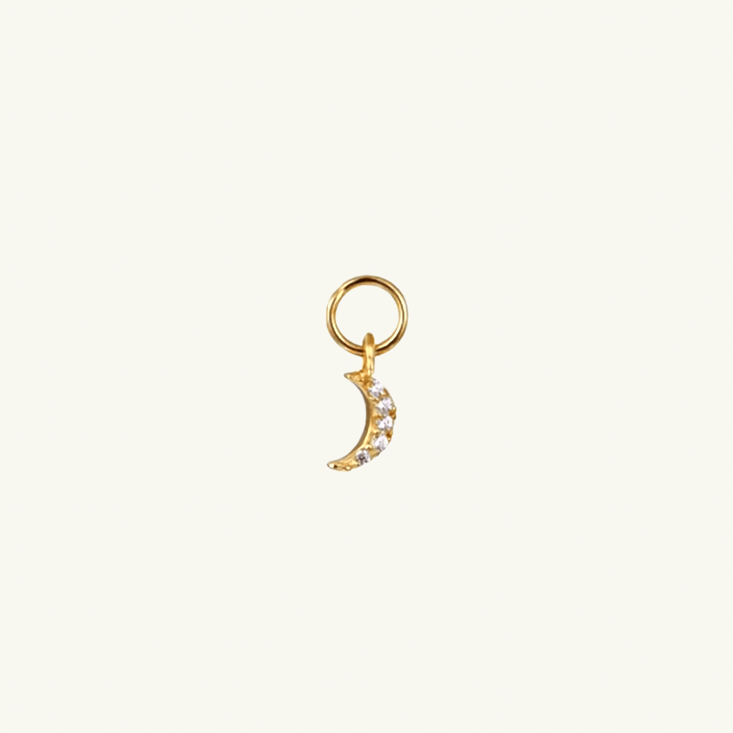 SHINY MOON EARRING CHARM