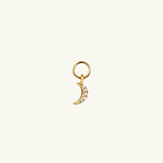 SHINY MOON EARRING CHARM