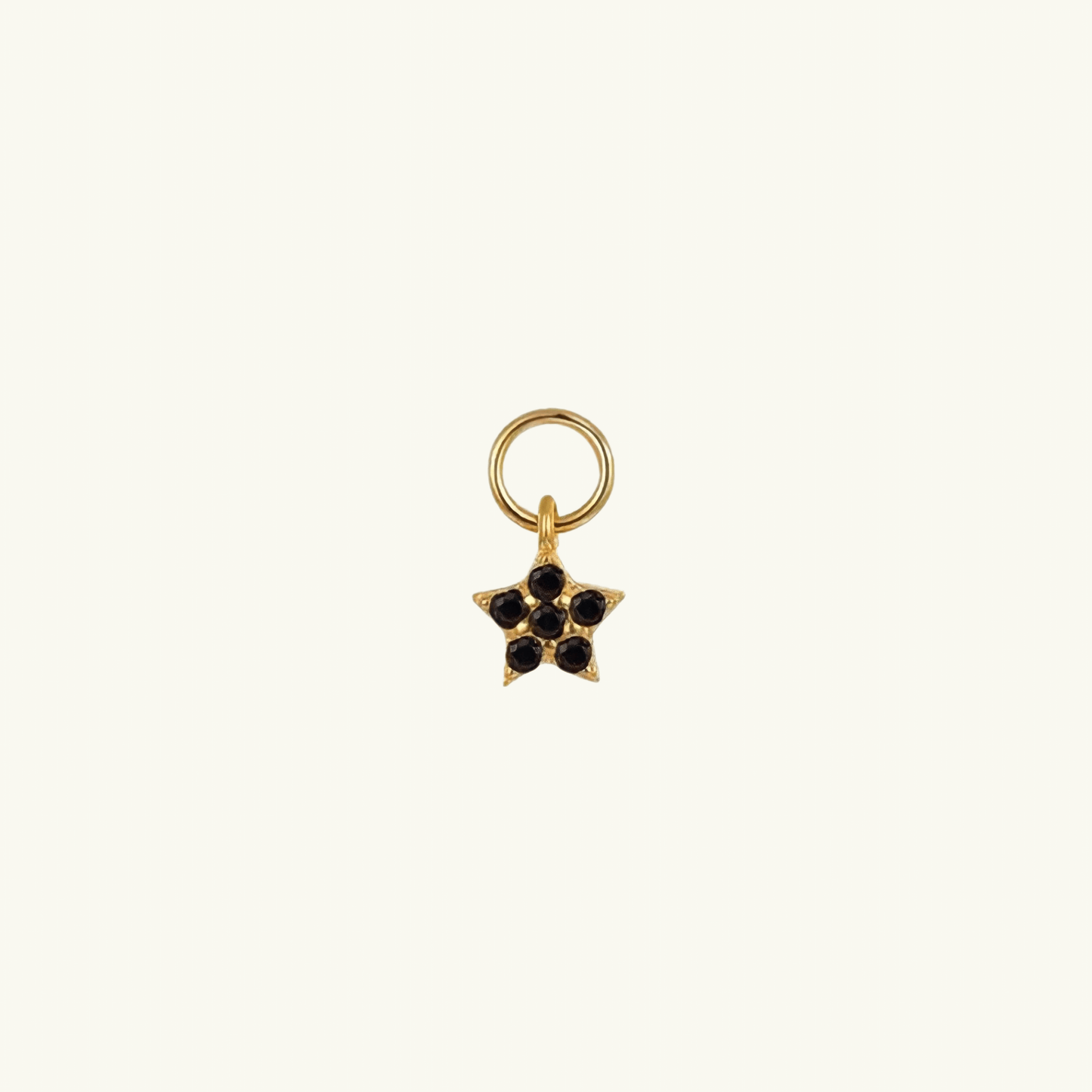 SHINY BLACK STAR EARRING CHARM