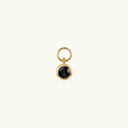 BLACK GEM EARRING CHARM