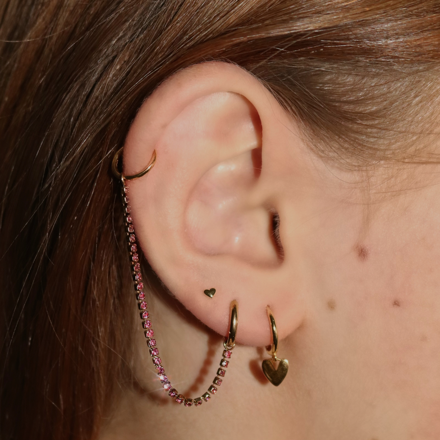 TINY HEART STUD EARRING