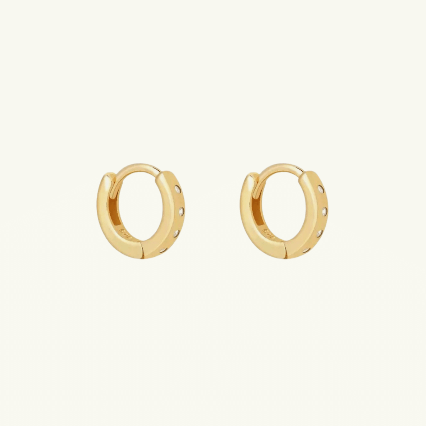 Small Gem Hoop Earring