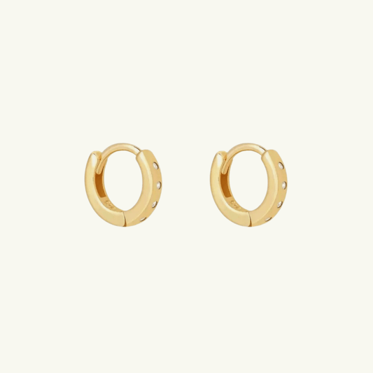 Small Gem Hoop Earring