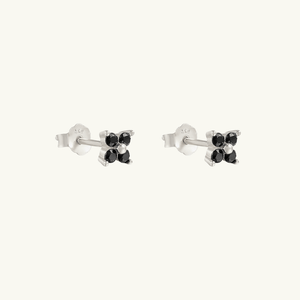 Black Flower Stud Earring