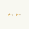 Tiny Triangle Gem Stud Earring