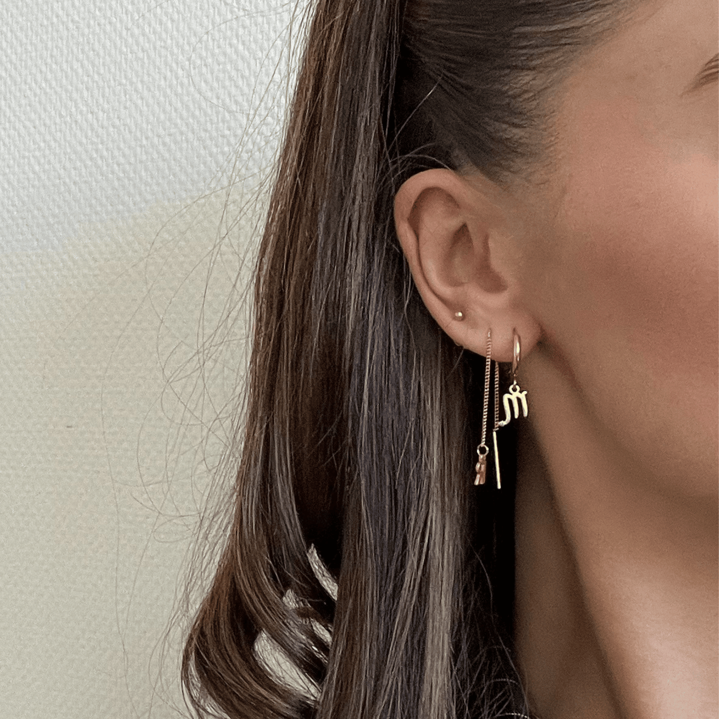 INITAL THREADER EARRING