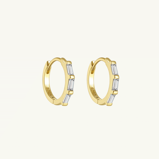 SMALL SHINY SQUARE HOOP EARRING