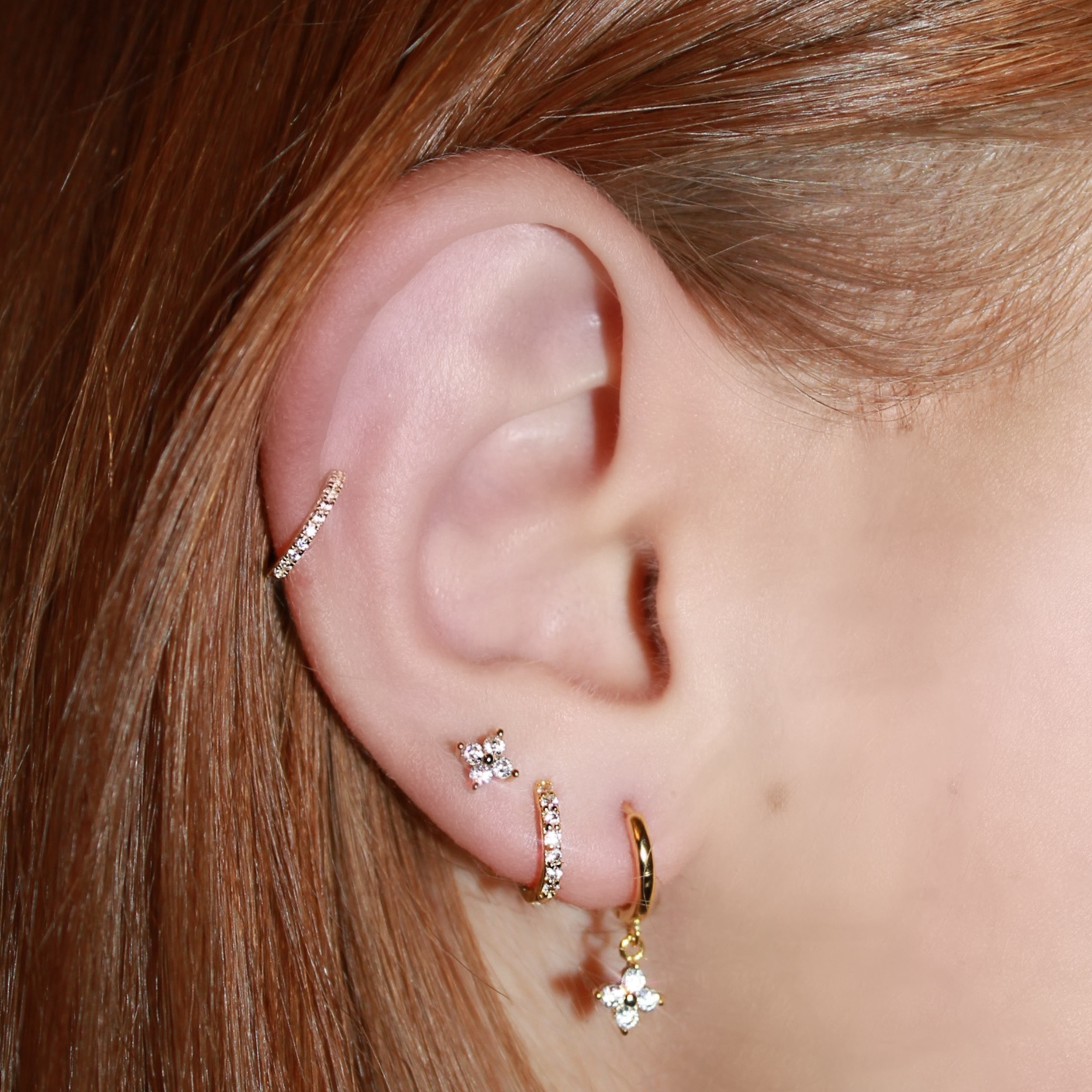 Flower Gem Hoop Earring | LLEA Jewels
